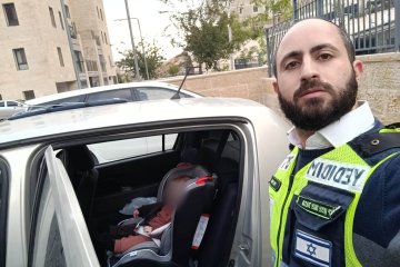 ירושלים, רמות: תינוק בן חצי שנה ננעל בשגגה ברכב, מנהל צוות צפון ירושלים בידידים חילץ אותו בשלום • “תחושה מדהימה, פעם ראשונה שאני מחלץ היום”