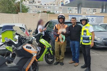 אשקלון: תינוקת ננעלה ברכב וחולצה בשלום על ידי מתנדבי ידידים