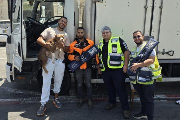עטרות: כלב ננעל במשאית בשגגה, מתנדבי ידידים חילצו אותו בשלום