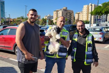 קרית אונו: כלב ננעל בשגגה במשאית, מתנדבי ידידים חילצו אותו בשלום