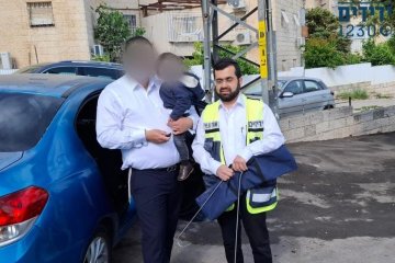 הר נוף: פעוט ננעל ברכב בשגגה, מתנדבי ידידים חילצו אותו בשלום • בידידים קוראים להורים לאמץ “כלל מפתח”
