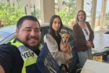 עפולה: כלב ננעל ברכב לעיני בעליו, מתנדב ידידים חילץ אותו בשלום