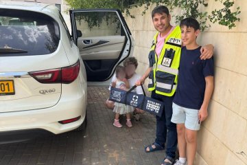 פתח תקווה: פעוטה ננעלה ברכב וחולצה בשלום על ידי מתנדבי ידידים • “עזבתי באמצע פגישה ויצאתי עם בני לסייע”