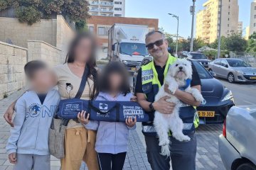 חריש: כלבה ננעלה ברכב לעיני בעליה, מתנדב ידידים חילץ אותה בשלום