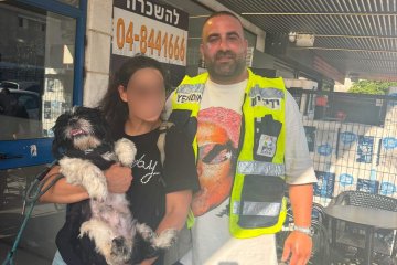 קרית חיים: כלבה ננעלה ברכב לעיני בעליה, מתנדב ידידים חילץ אותה בשלום