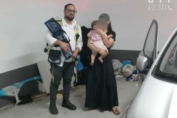 נתניה: תינוקת ננעלה ברכב בשגגה וחולצה בשלום ע”י מתנדבי ידידים